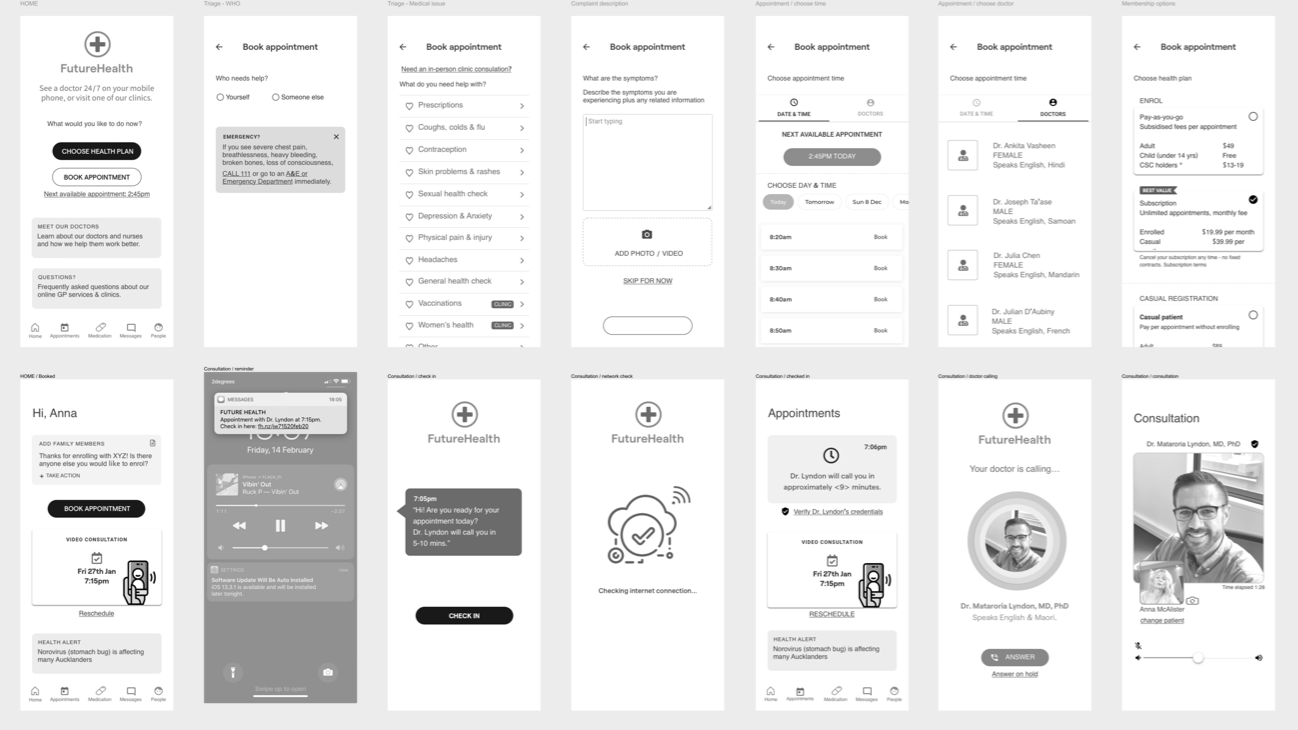 Tend app UX design